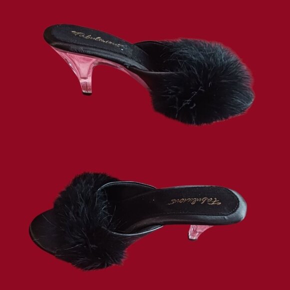 Fabulicious Women's Belle 301F Furry Marabou Slipper Size 11 - Picture 10 of 10